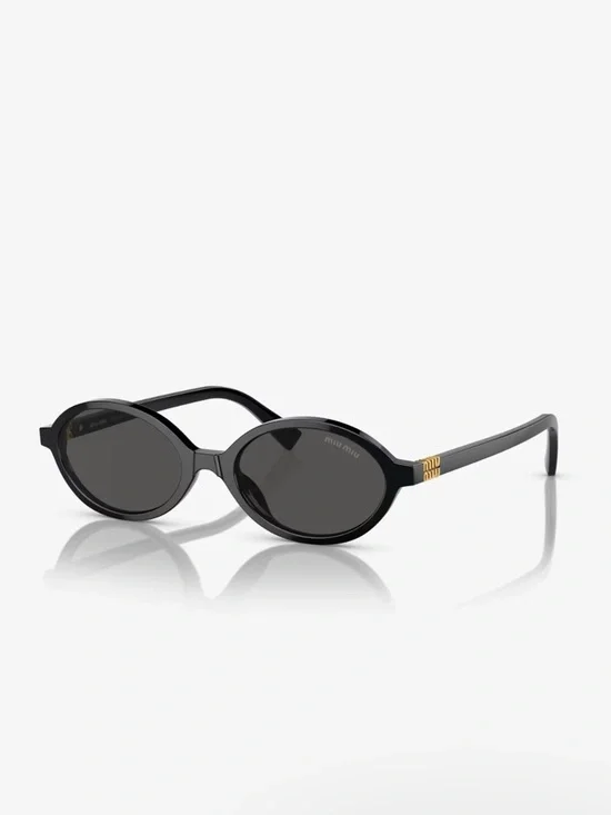 Miu Miu Black Oval Sunglasses - Picture 2 of 6